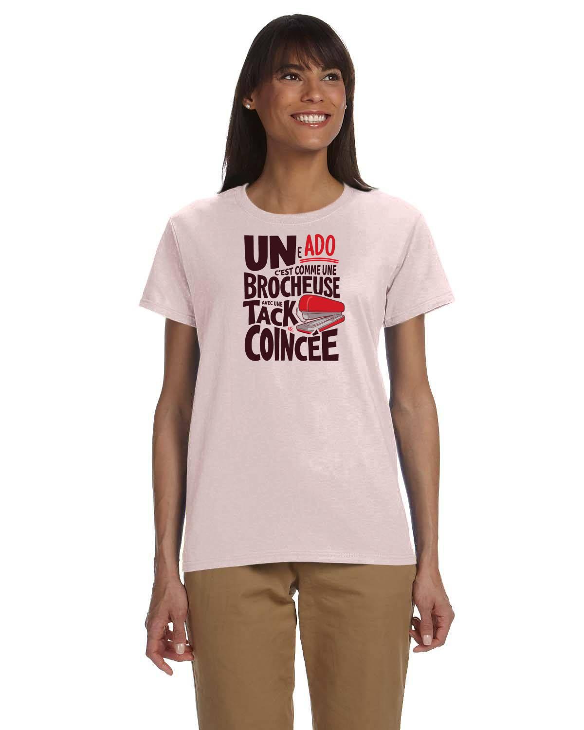 T-Shirt Brocheuse Femme - 100% Coton