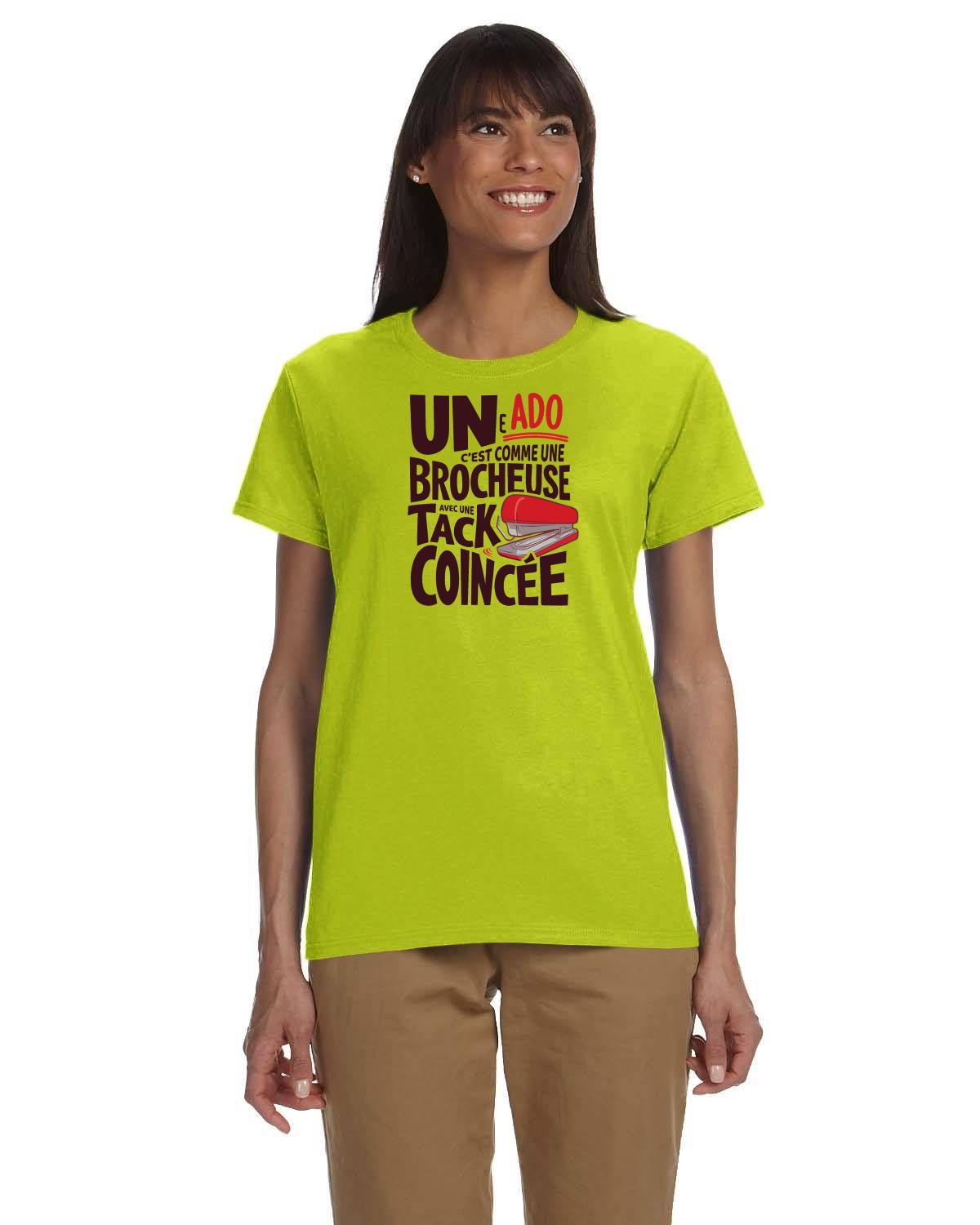 T-Shirt Brocheuse Femme - 100% Coton