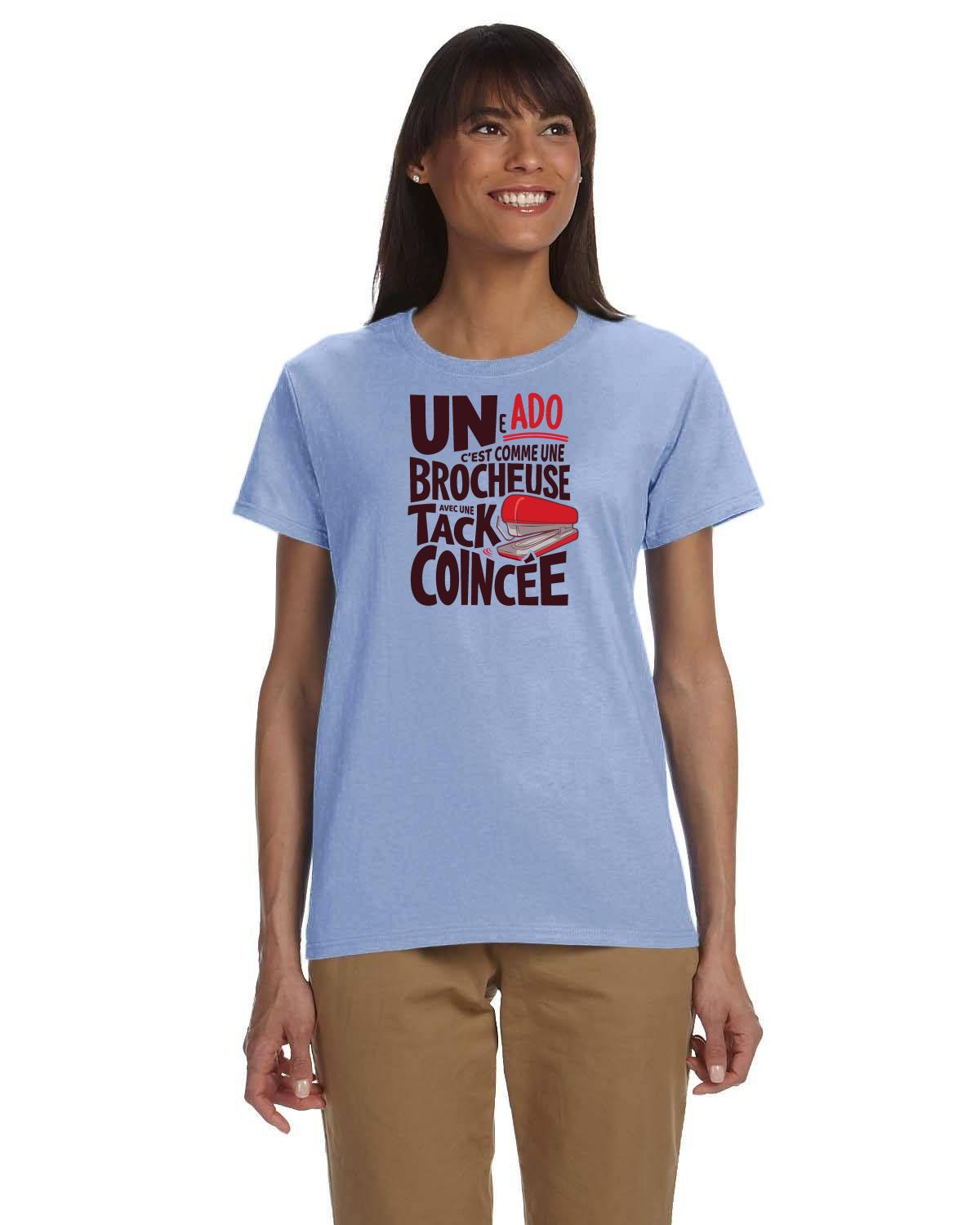 T-Shirt Brocheuse Femme - 100% Coton